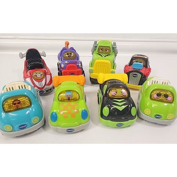 Lot of 8 VTech Go Go Smart Wheel Vehicles Race Cars Monster Trucks Go Cart - Picture 1 of 9